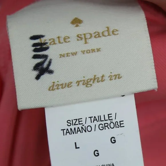 Kate Spade Apricot Sorbet Laniakea Beach One Piece Swimsuit Size Large - Picture 8 of 10